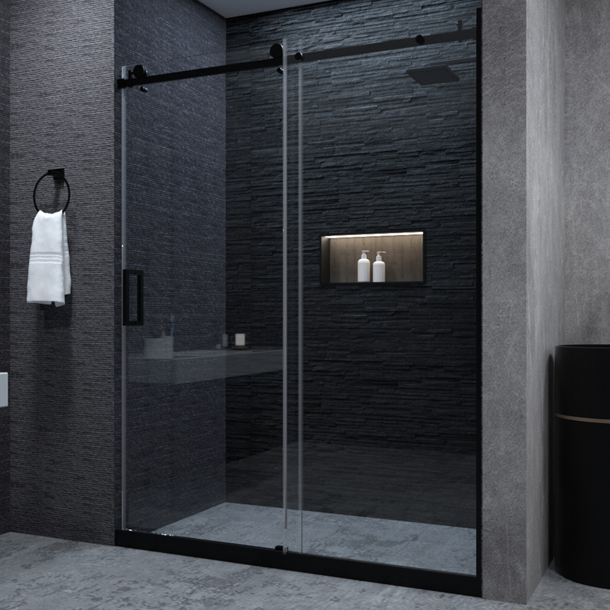 7151 Series 58-60 in. W x 76 in. H Sliding Shower Door